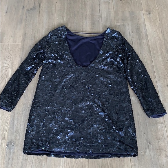 MinkPink Navy/Royal Blue Sequin Dress Medium - Picture 5 of 6